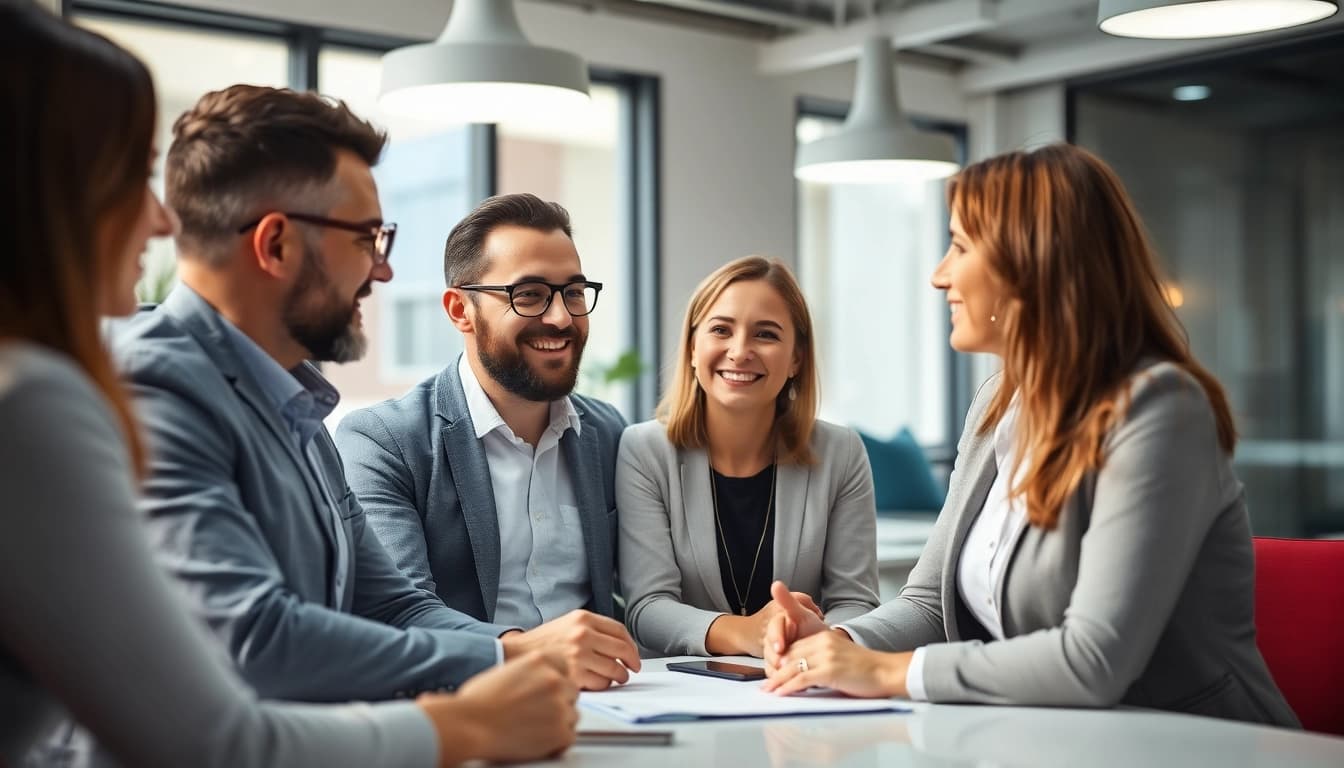 Strategien zur pflegedienst werbung entwickeln mit einem Experten im modernen Büro.