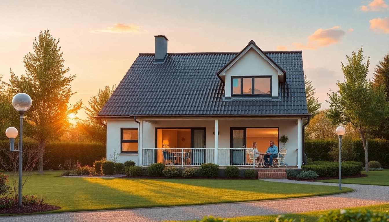 Ein inspirierendes Bild eines Einfamilienhauses im Grünen, ideal für den Hauskauf.