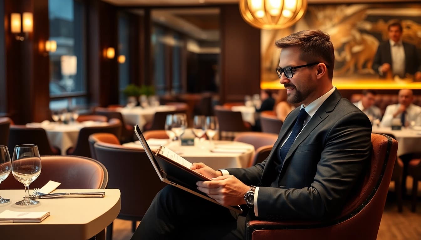 Headhunter Gastronomie bei einer Beratung in stilvollem Restaurant-Ambiente.