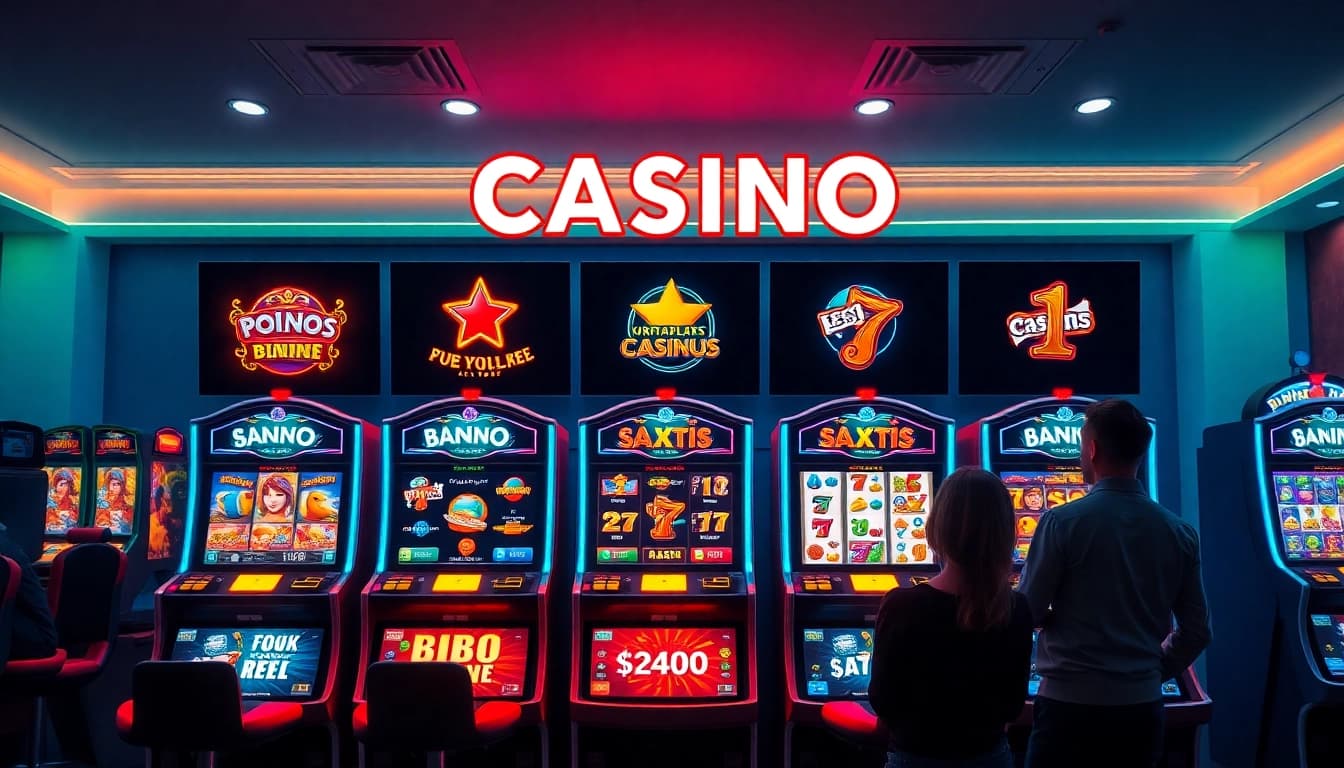 Spiele im online casino ohne anmeldung mit bunten Spielautomaten und moderner Benutzeroberfläche zeigen.