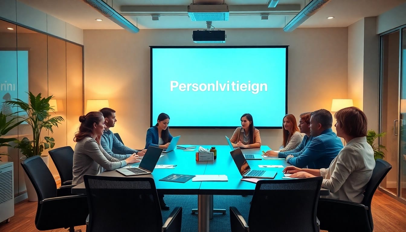 Staging a dynamic meeting on Personalvermittlung showcasing diverse professionals collaborating.