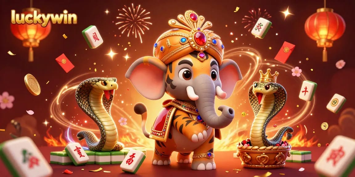Engage in thrilling gaming at luckywin with vibrant casino elements and festive atmosphere.