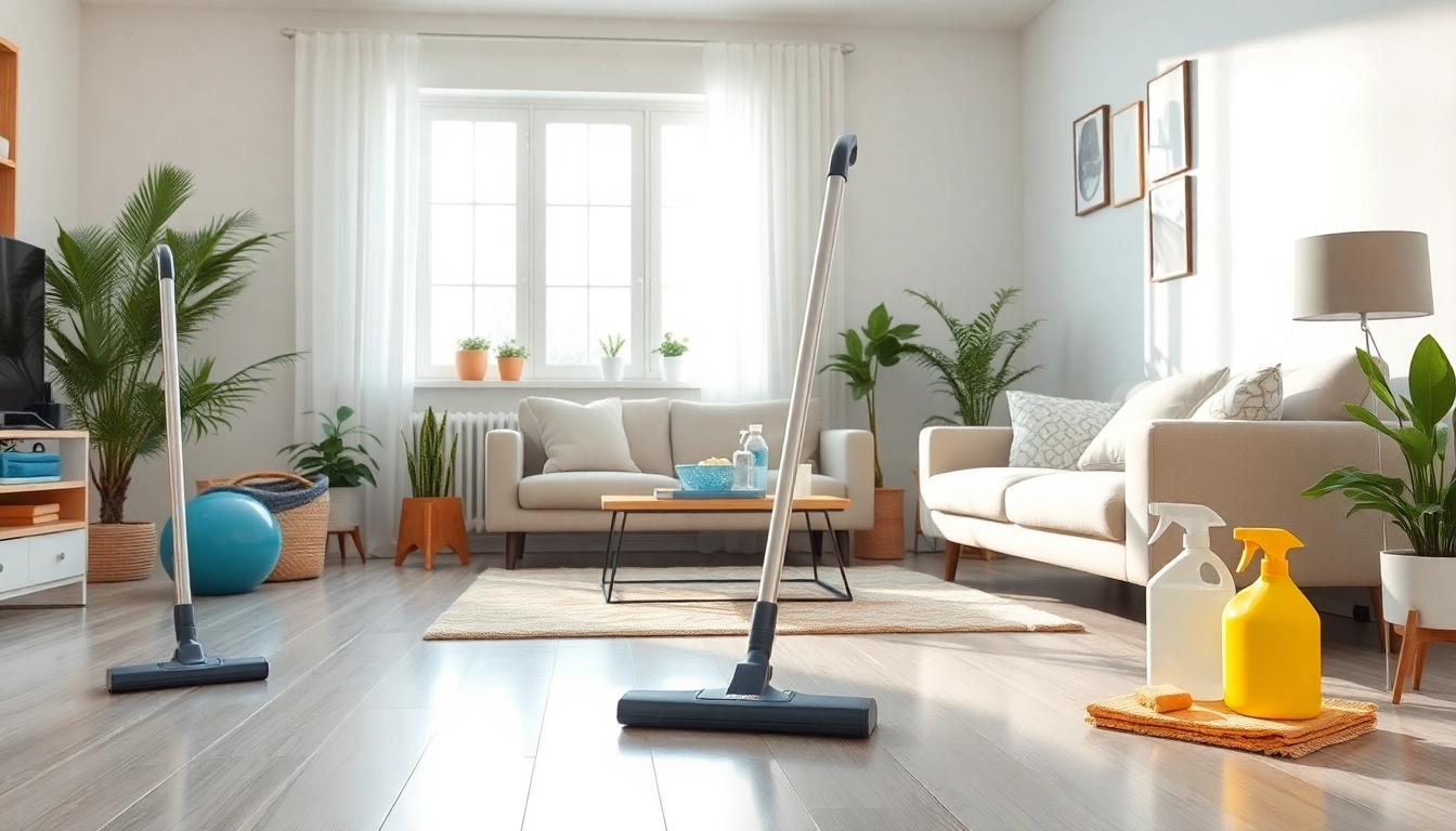 Hauswirtschaft: sauberer und aufgeräumter Wohnraum mit frischen Akzenten und Licht.