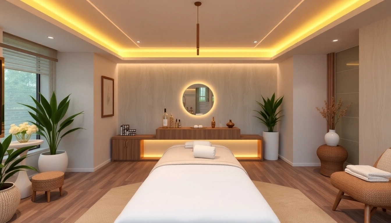 Entspannung auf einer hochwertigen wellness massageliege in einem stilvollen Spa.