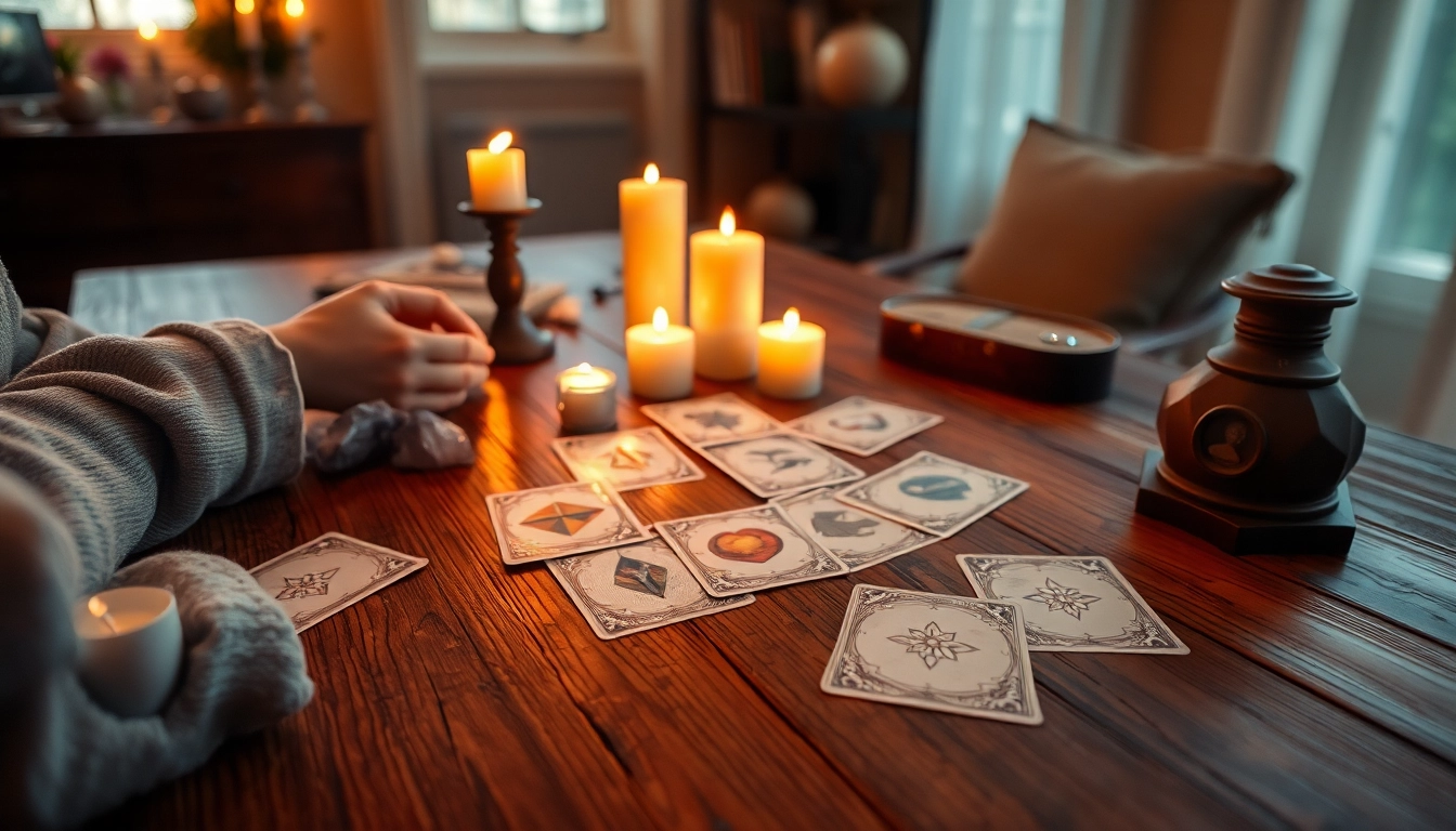 Lenormand orakel online: Entdecken Sie die faszinierende Welt der Kartenlesung in einem besinnlichen Raum.