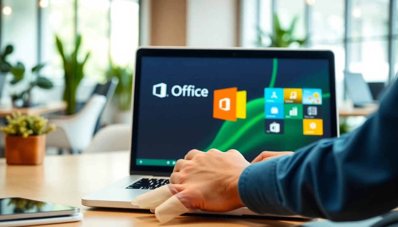 MS Office 2024 Installation und Lizenzschlüssel in action during a professional software setup.