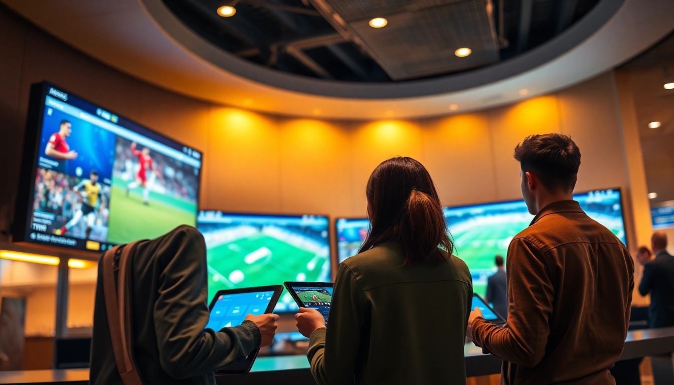 Erleben Sie die besten Wettanbieter ohne Ausweis in einem modernen Wettbüro mit Technologie und Spannung.