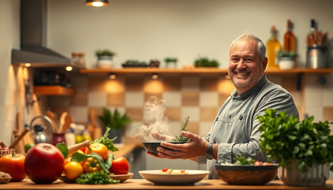 Erlebe die kulinarische Vielfalt auf https://sommerkocht.ch mit einem freundlichen Koch, der frische Zutaten zubereitet.