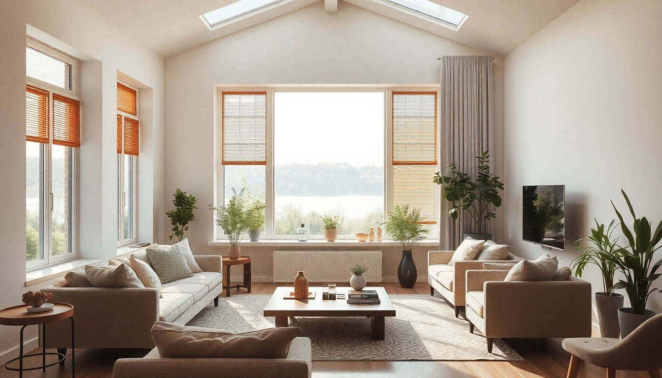 Wabenplissees im modernen Wohnraum verbessern die Lichtfilterung und Ästhetik.