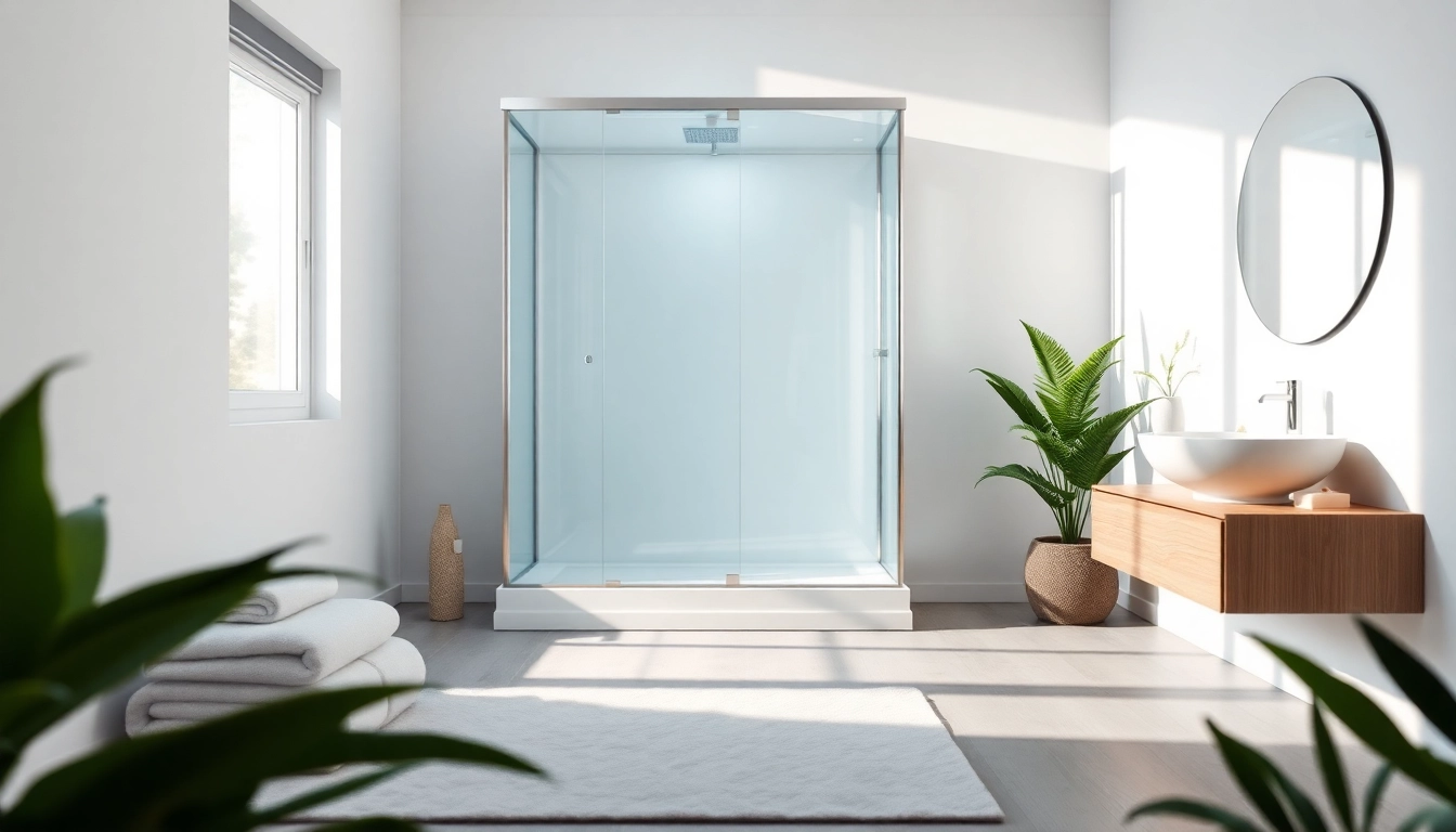 Dusche 100x100 in einem modernen Badezimmer mit eleganter Dekoration und natürlichen Lichtquellen.