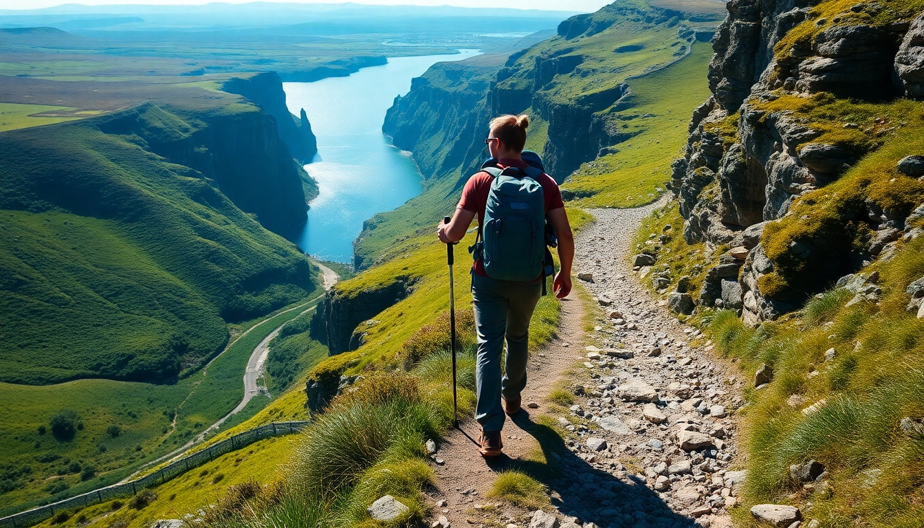Wandern Irland Urlaub auf malerischen Wanderwegen der irischen Landschaft. related image
