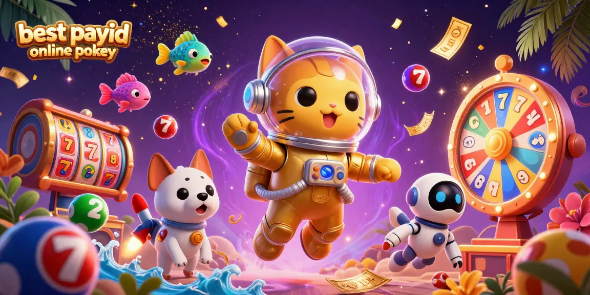 Experience the excitement of best payid online pokies surrounded by vibrant gaming elements and dynamic characters.